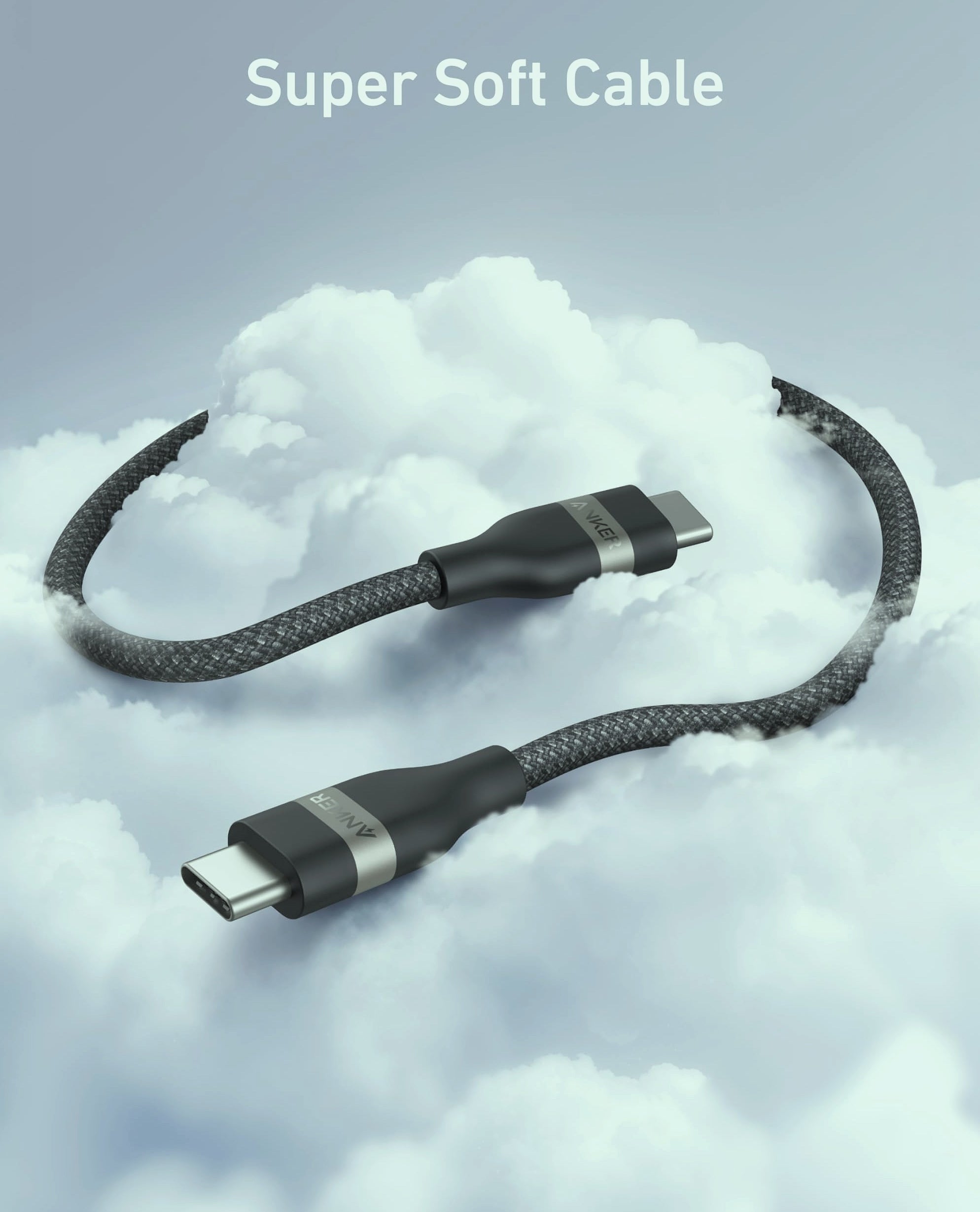 Anker Nano USB-C Cable 240W Fast Charging 6ft Black