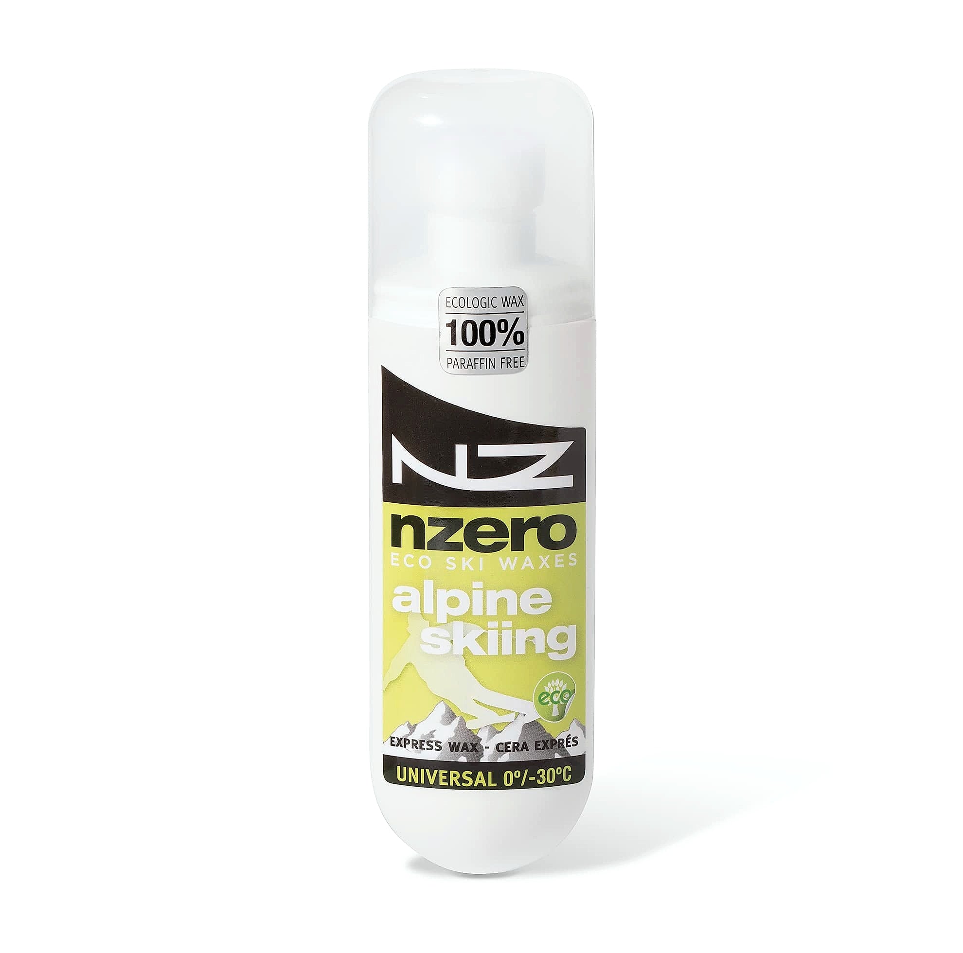 NZEROWAX – Organic Wax, Universal Applicator 100 ml | Wax for Ski, Snow 100% Vegetable, Sustainable and Eco