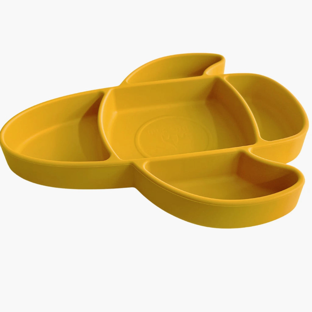 Liitle Sadi Silicone Airplane Toddler Plate, BPA-Free, Baby Plate, Baby Dish.