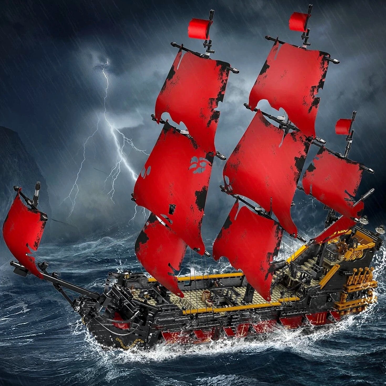 Mould King 13109 Queen Anna's Revenge Pirates of the Caribbean Pirate Ship