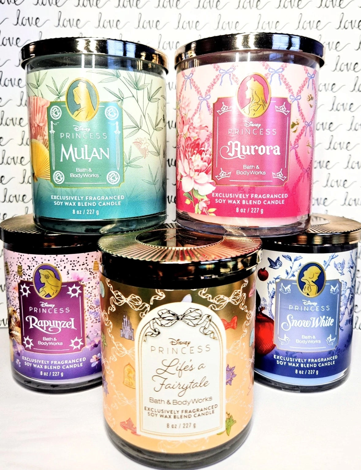 Bath & Body Works Single Wick Candles~ 2026 Disney Princess Collection