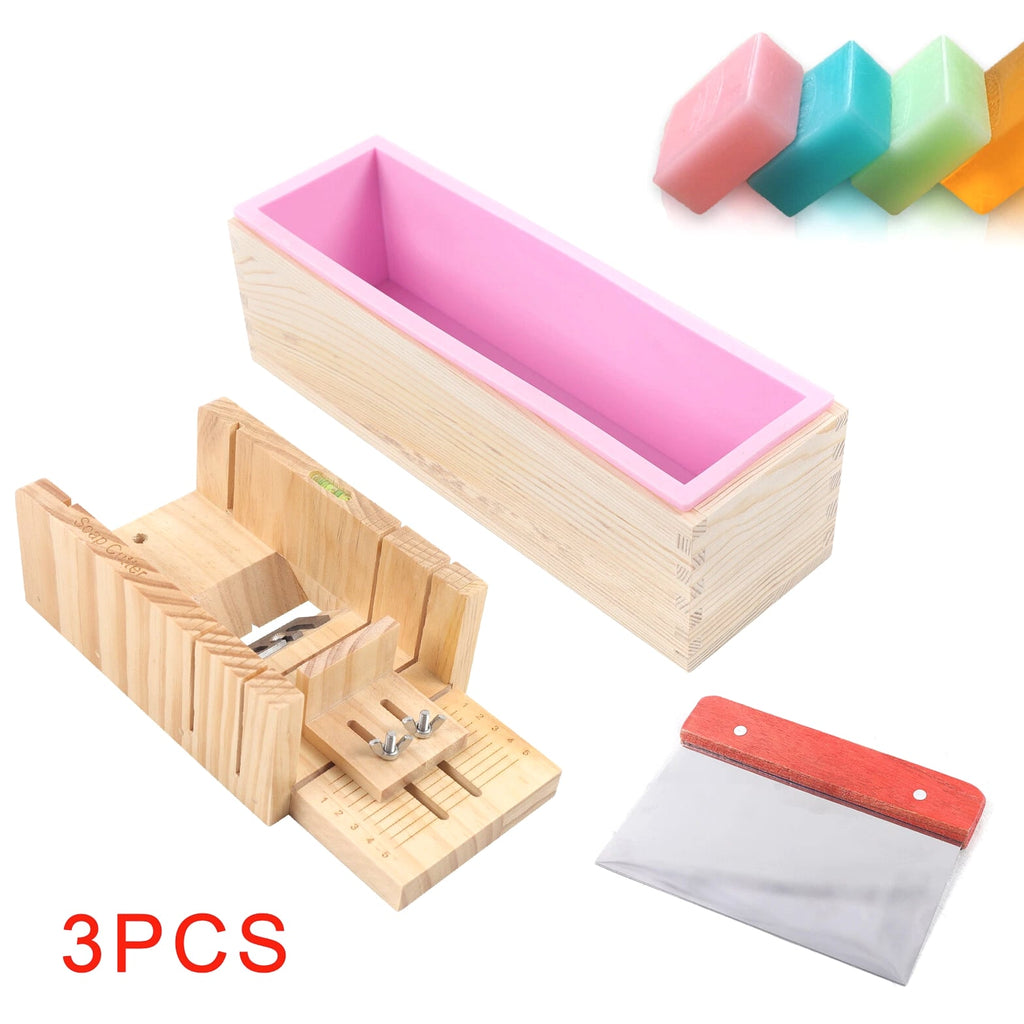 Pro Soap Making Supplies Kit 3 pcs Set Soap Tools Cakes Mold Handmade DIY NEW