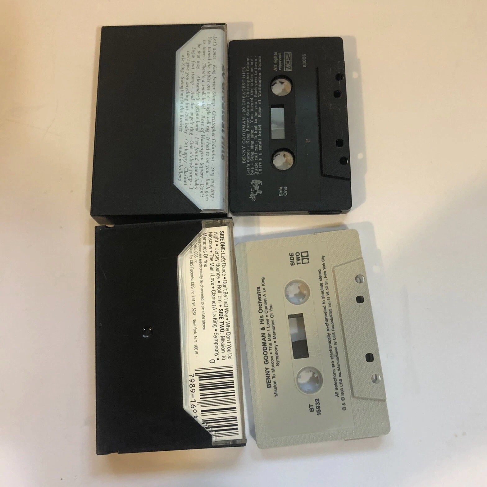 lot of 2 Benny Goodman Cassettes & his orchestra and 20 greatest hits
