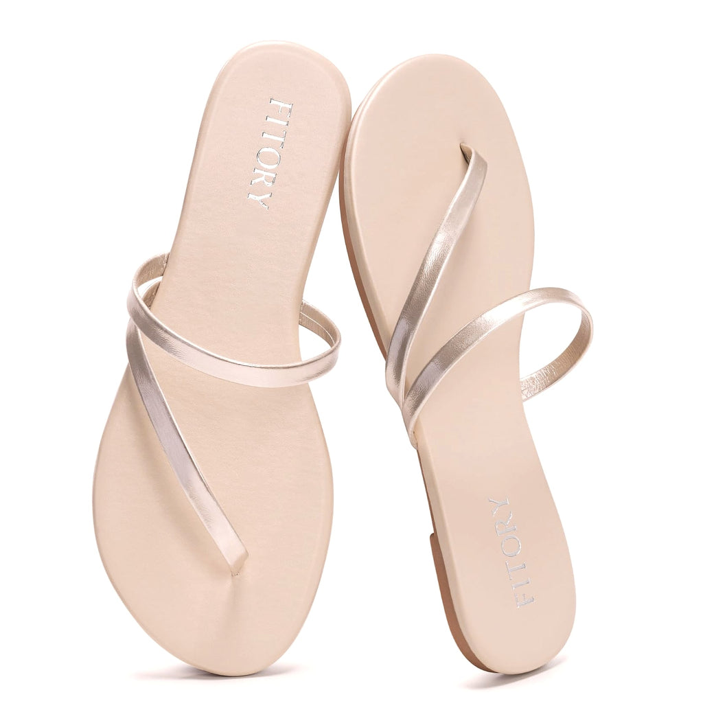 FITORY Women's Flip Flops Strappy Open Toe Sandals