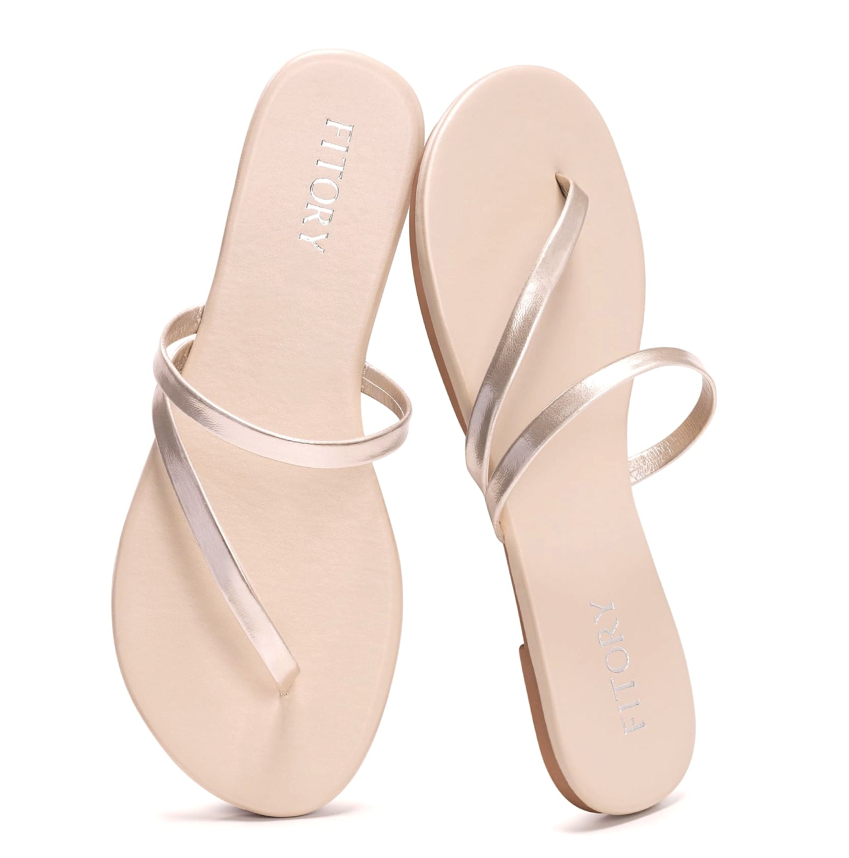 FITORY Women's Flip Flops Strappy Open Toe Sandals