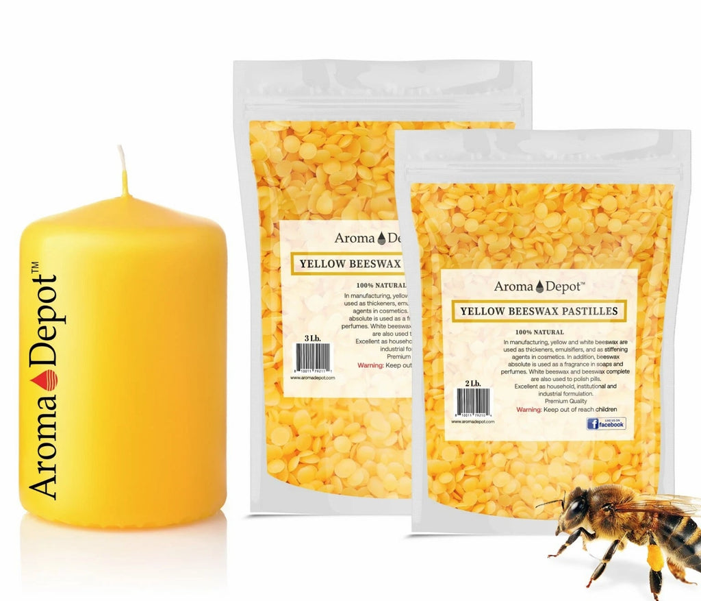 PURE 100% Natural BEESWAX PASTILLES BEADS PELLETS for Candles, Chapstick, Wholesale