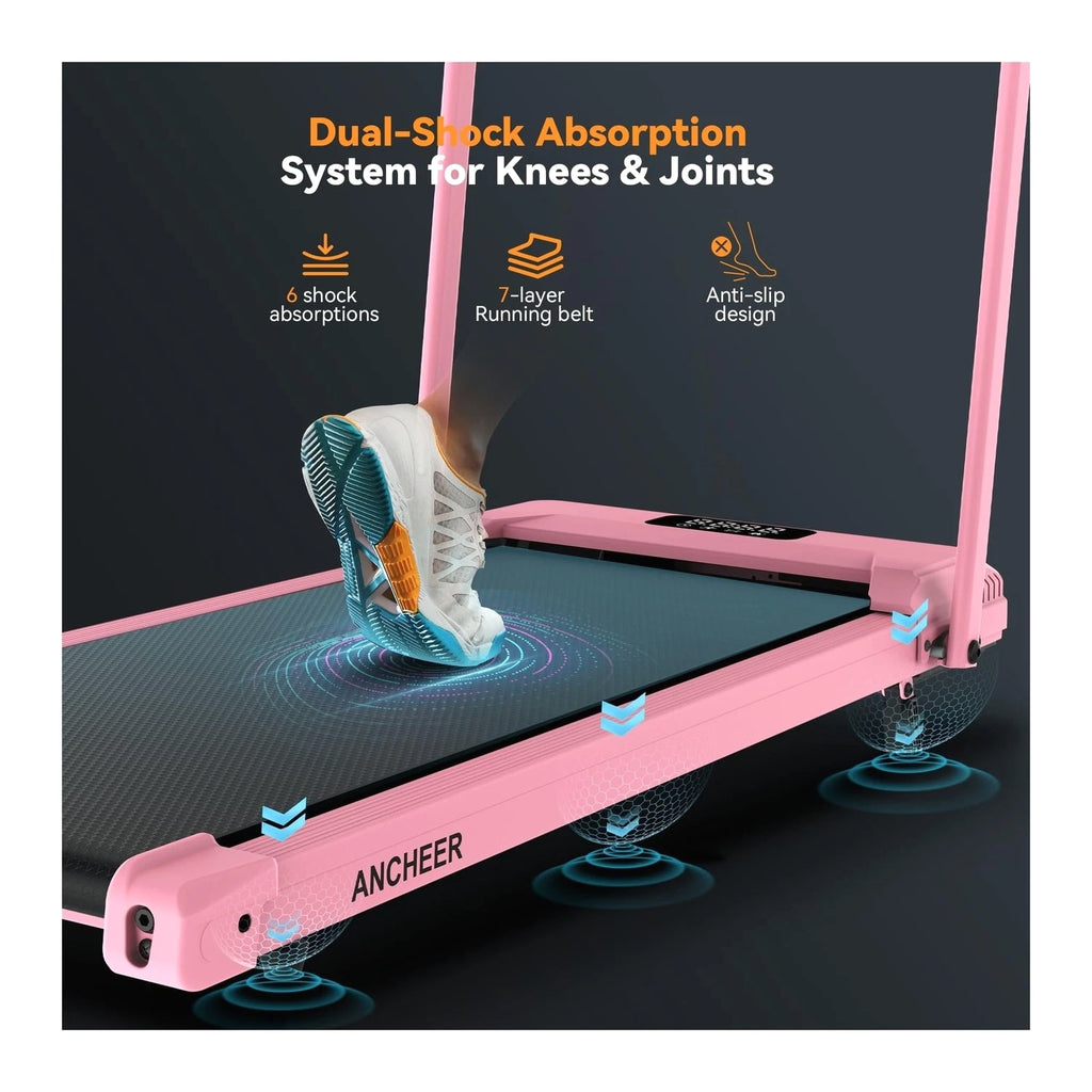 ANCHEER Walking Pad Treadmill with 12% Incline - Under Desk with Handle Bar,...