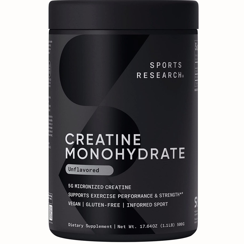 Sports Research Creatine Monohydrate 5g Powder for Strength