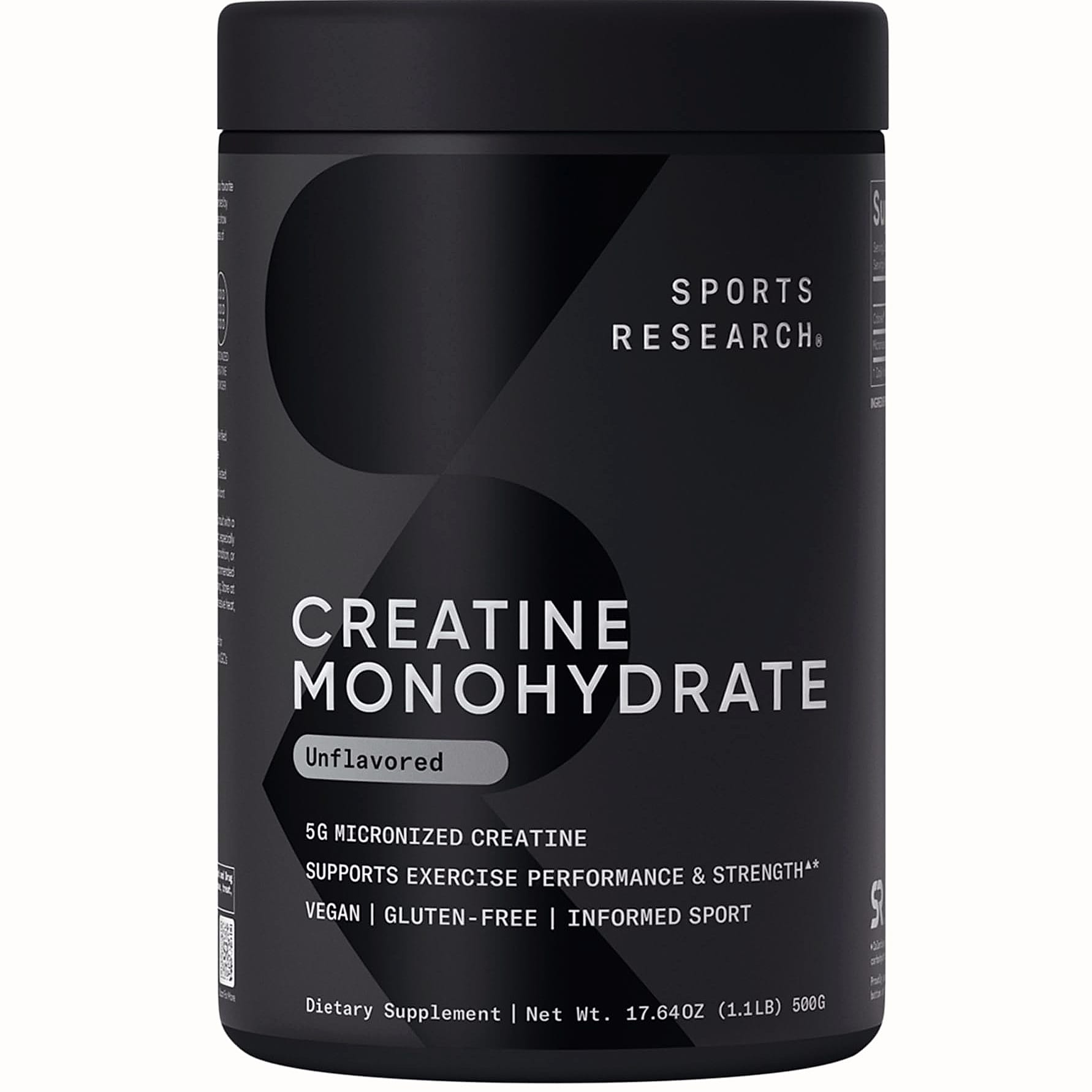 Sports Research Creatine Monohydrate 5g Powder for Strength