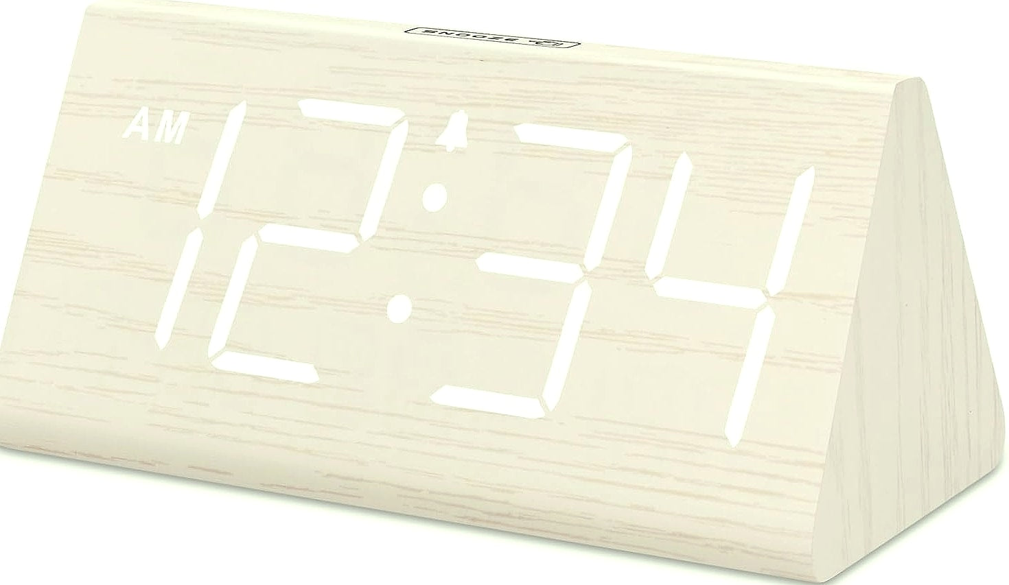 DreamSky Wooden Digital Alarm Clock with USB Charger Port