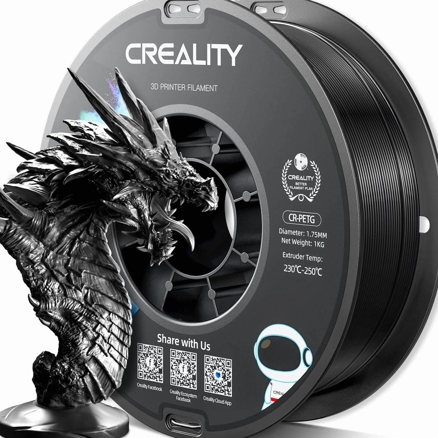 Creality 1KG PETG Filament 1.75mm - Tough, Glossy, Ideal for 3D Printing