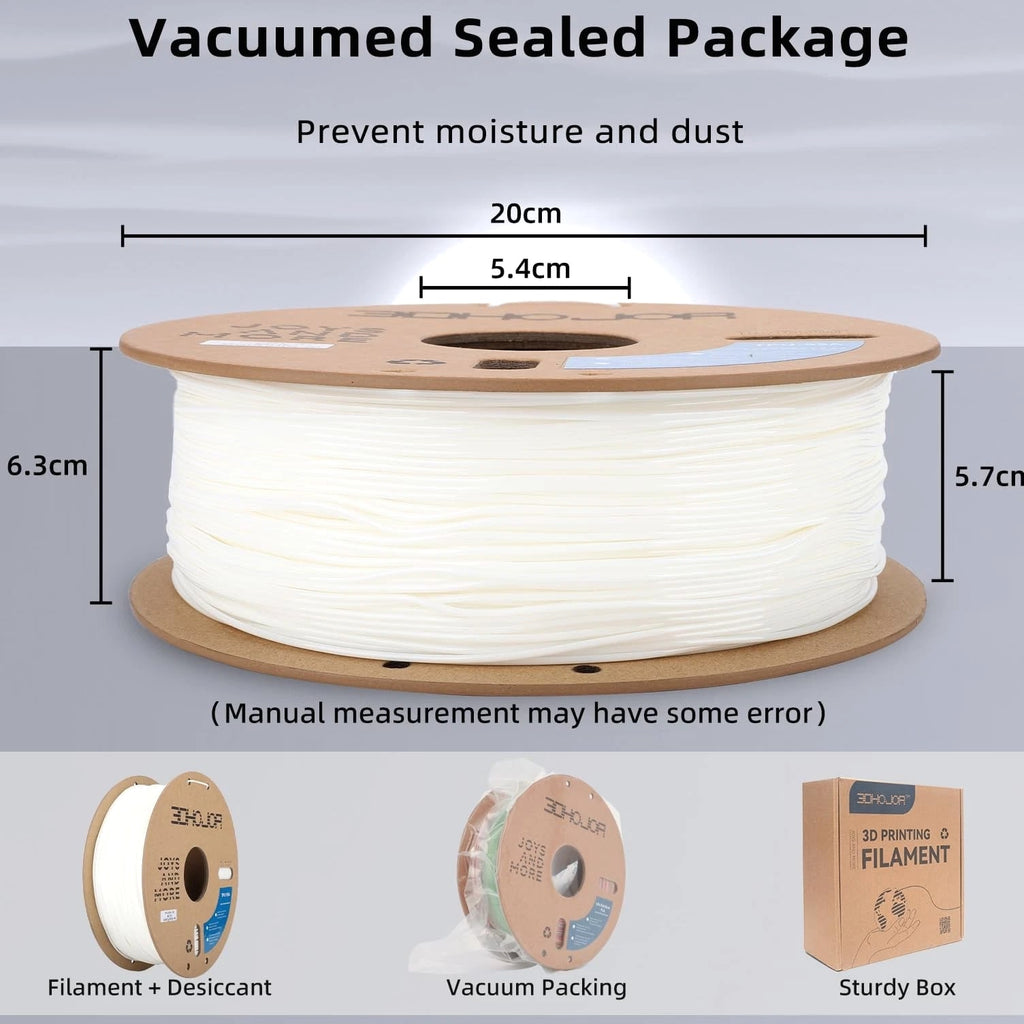 TPU Filament 1.75mm TUP95A 3D Printer Filament - Flexible Soft 3D Filament 1KG