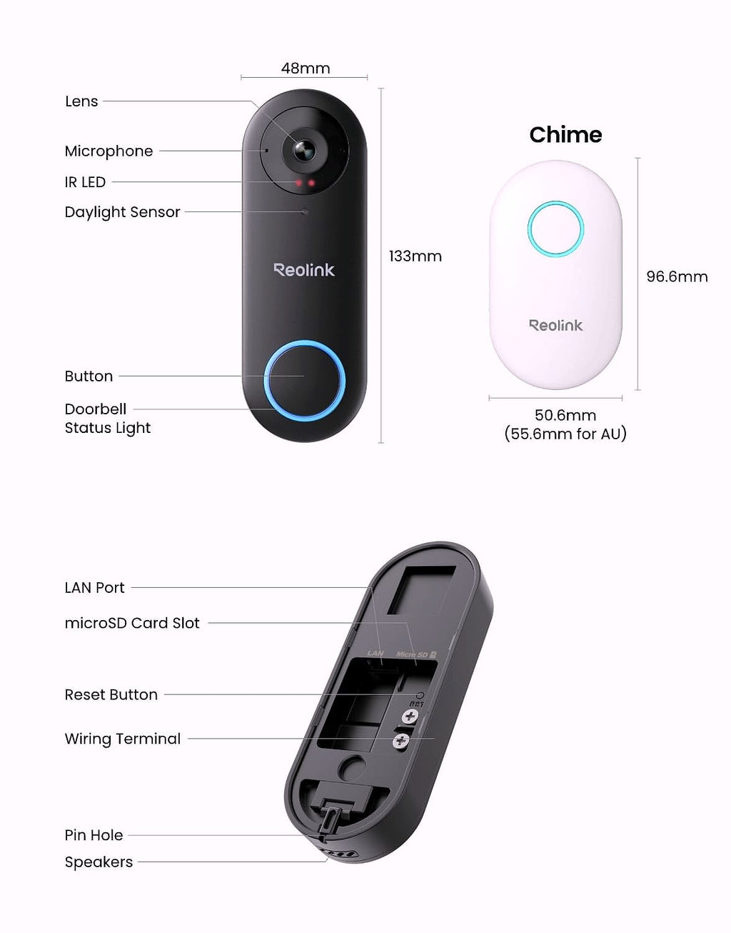 Reolink Doorbell WiFi and Elite Floodlight Camera Bundle