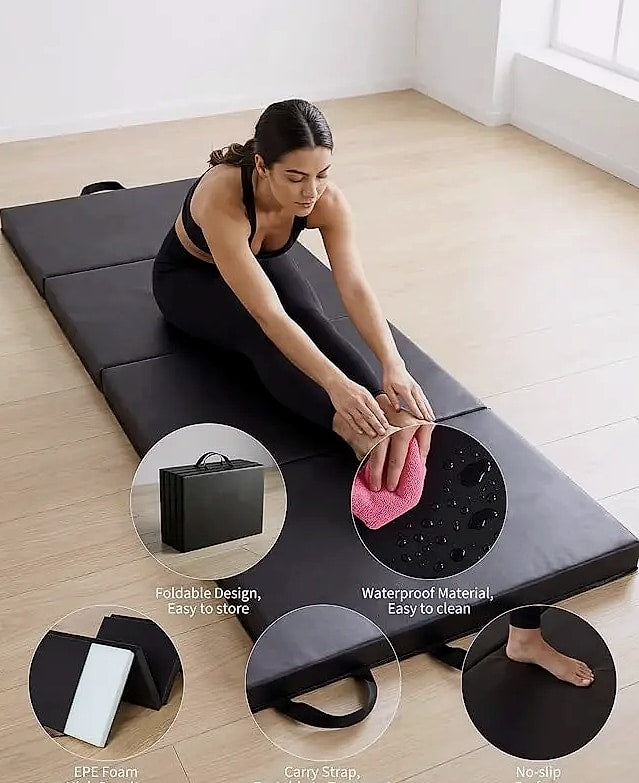 HiMISS Folding Tumbling Mat Four Panel Floor Cushion