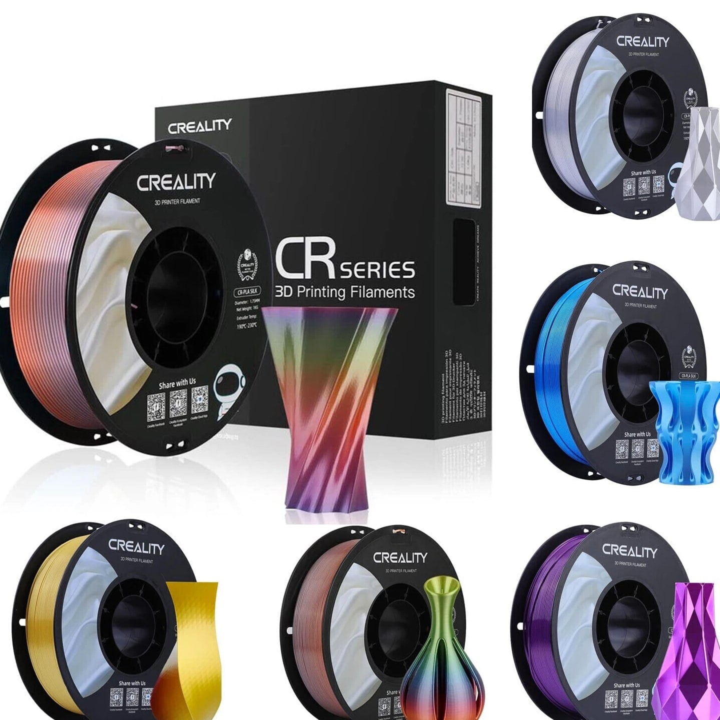 Creality PLA Filament 1.75mm 3D Printer Filament CR-Silk Printing Filament 1kg