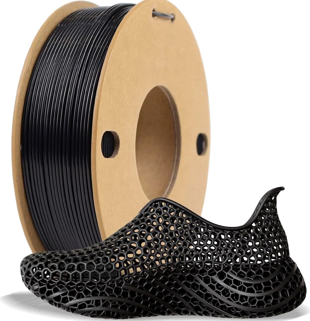 Black TPU Filament 1.75mm 250g (0.55 lb), 95A Flexible Rubber-Like 3D Printer Filament
