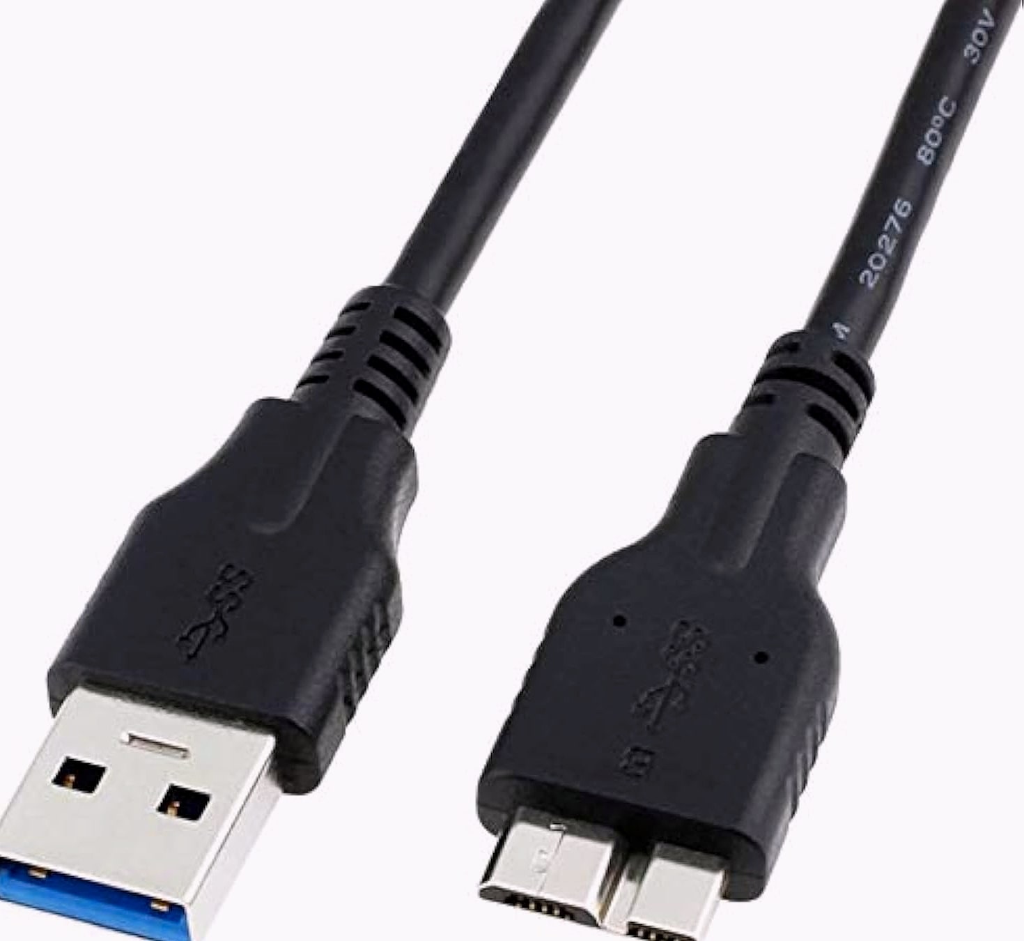 QCEs USB 3.0 Micro B Cable for External Hard Drive, 1.6ft