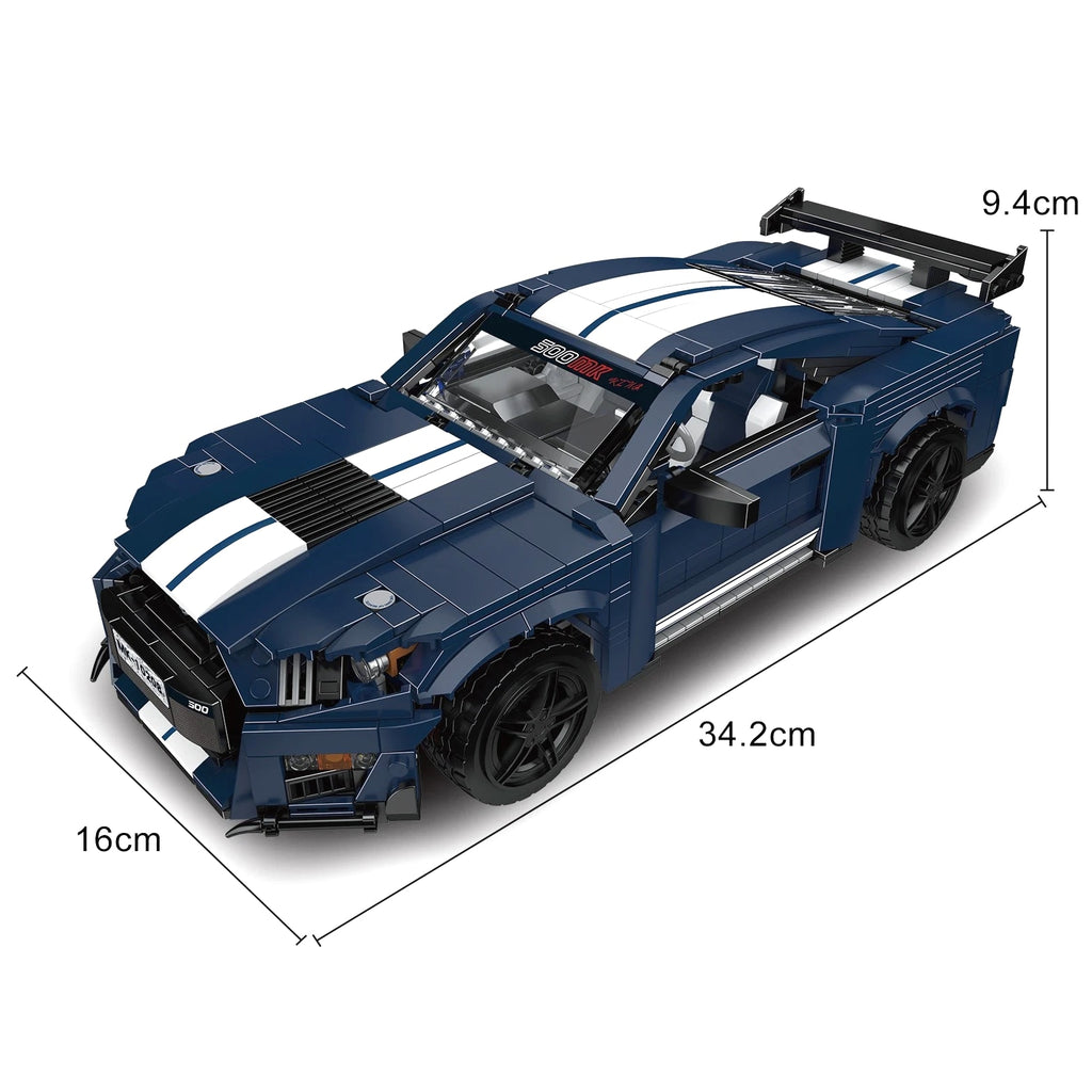 Mould King 10208 Blue Sports Car Supercar Building Block Toy Collection Static