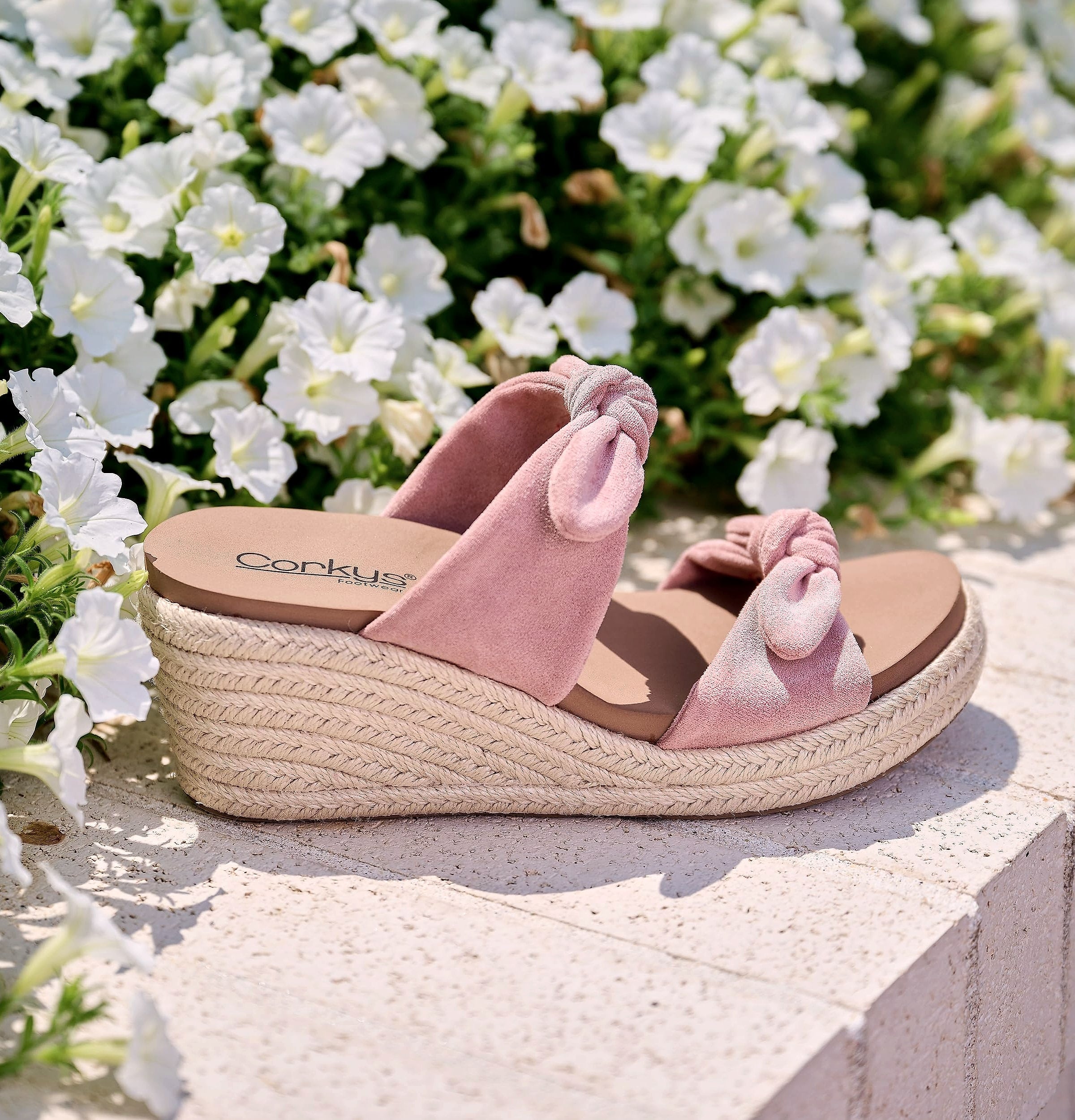 Corkys Footwear Women's Tie The Knot Wedge Sandal
