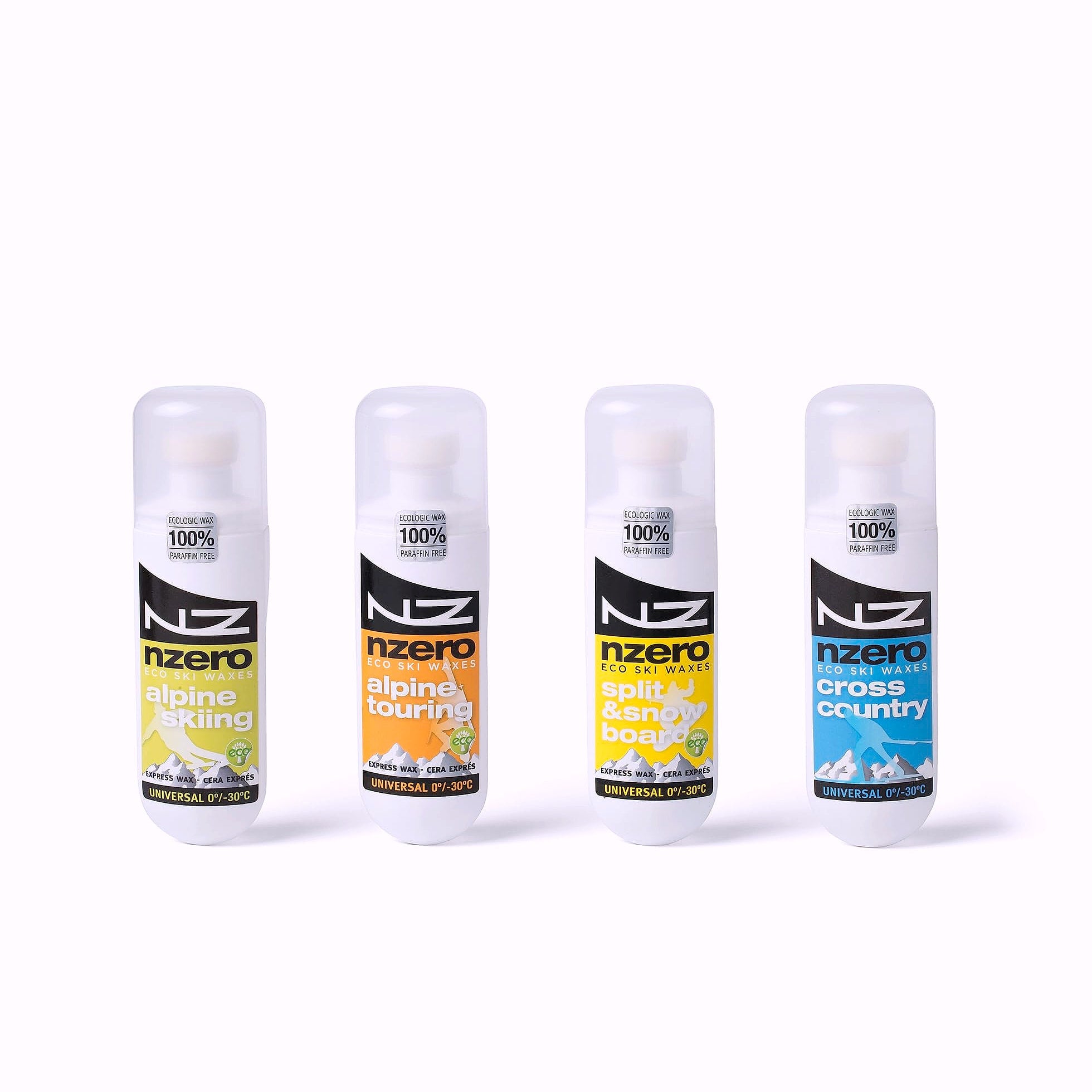 NZEROWAX – Organic Wax, Universal Applicator 100 ml | Wax for Ski, Snow 100% Vegetable, Sustainable and Eco