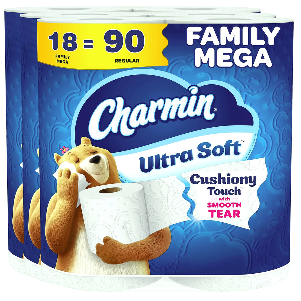 Charmin Ultra Soft Toilet Paper, 24 Family Mega Rolls, 267 Sheets