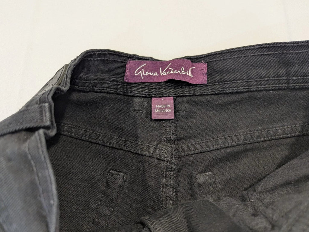 Gloria Vanderbilt Women's Black Jeans Straight Leg Size 6 Average Stretch