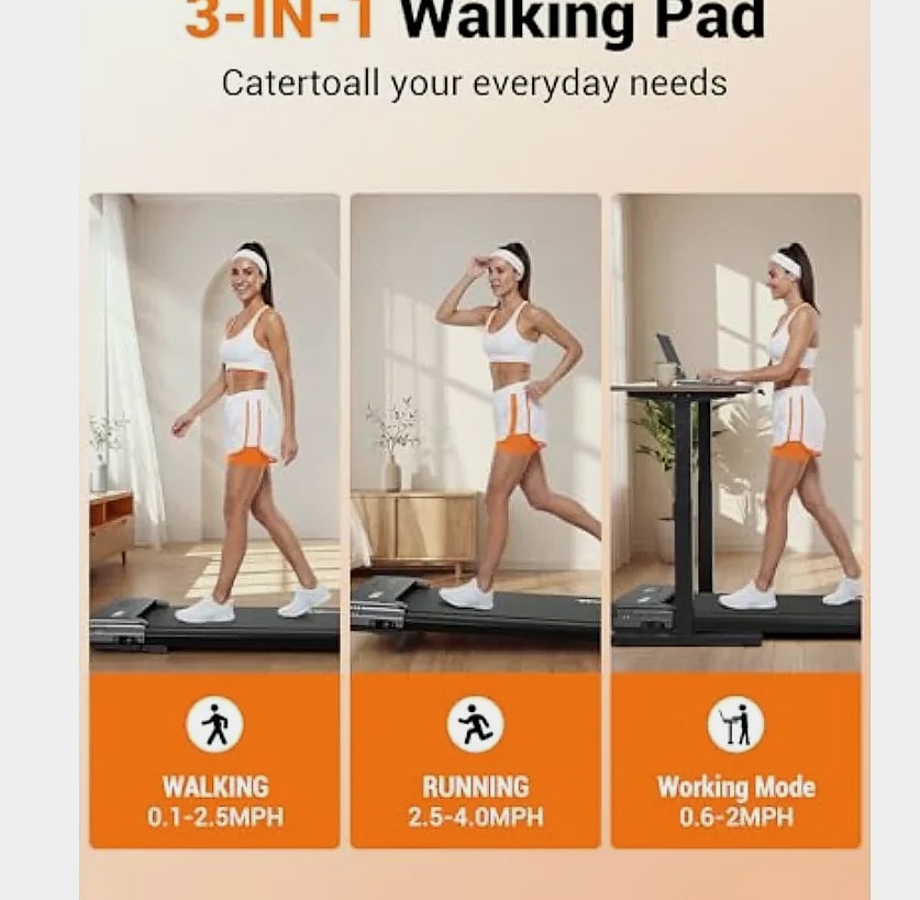 WalkingPad Under Desk Treadmill with Incline for Home Office