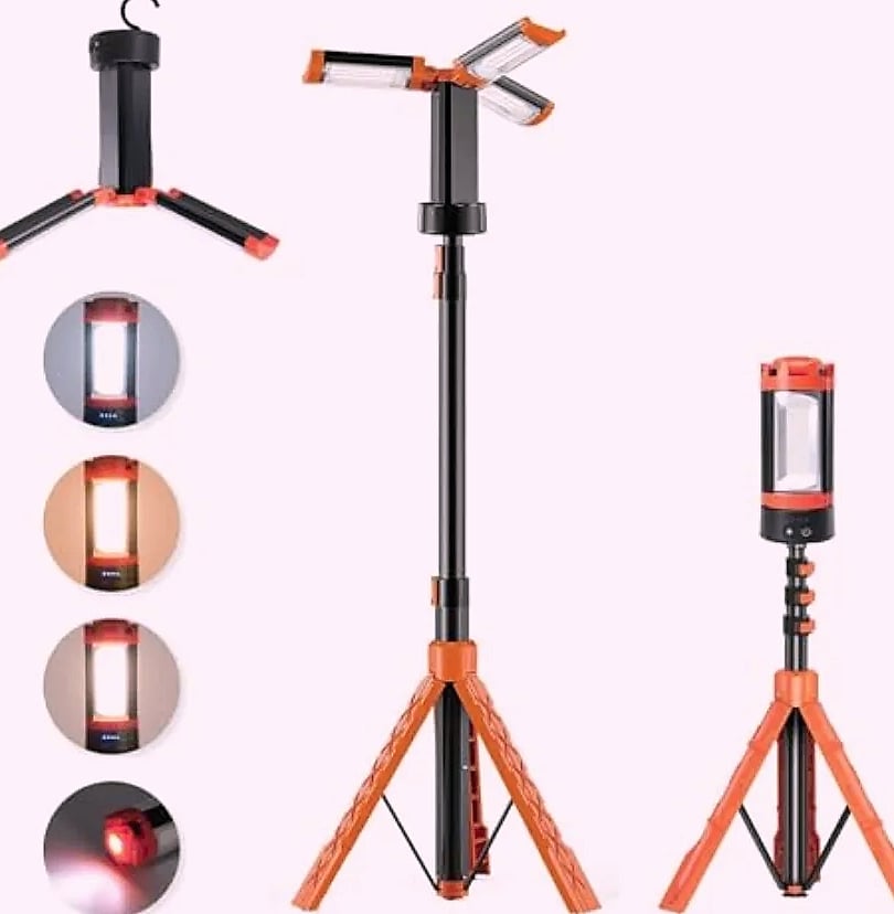 Aluminum 73 Rechargeable LED Camping Light with Telescopic Stand