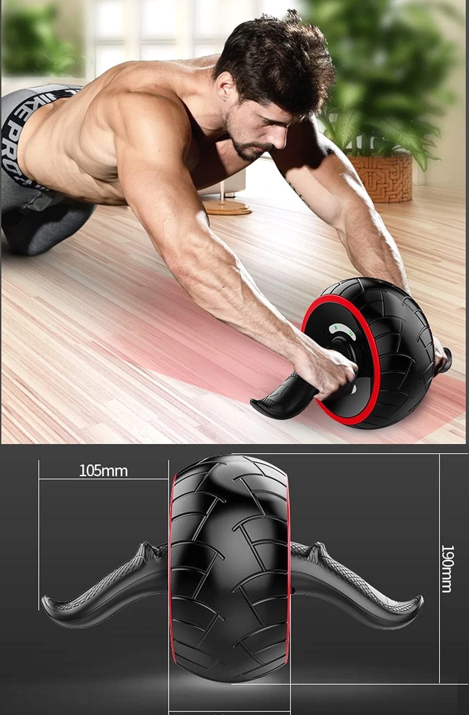 Ab Roller Wheel-Abs Workout Equipment for Abdominal Core Exercise at Home,Gym