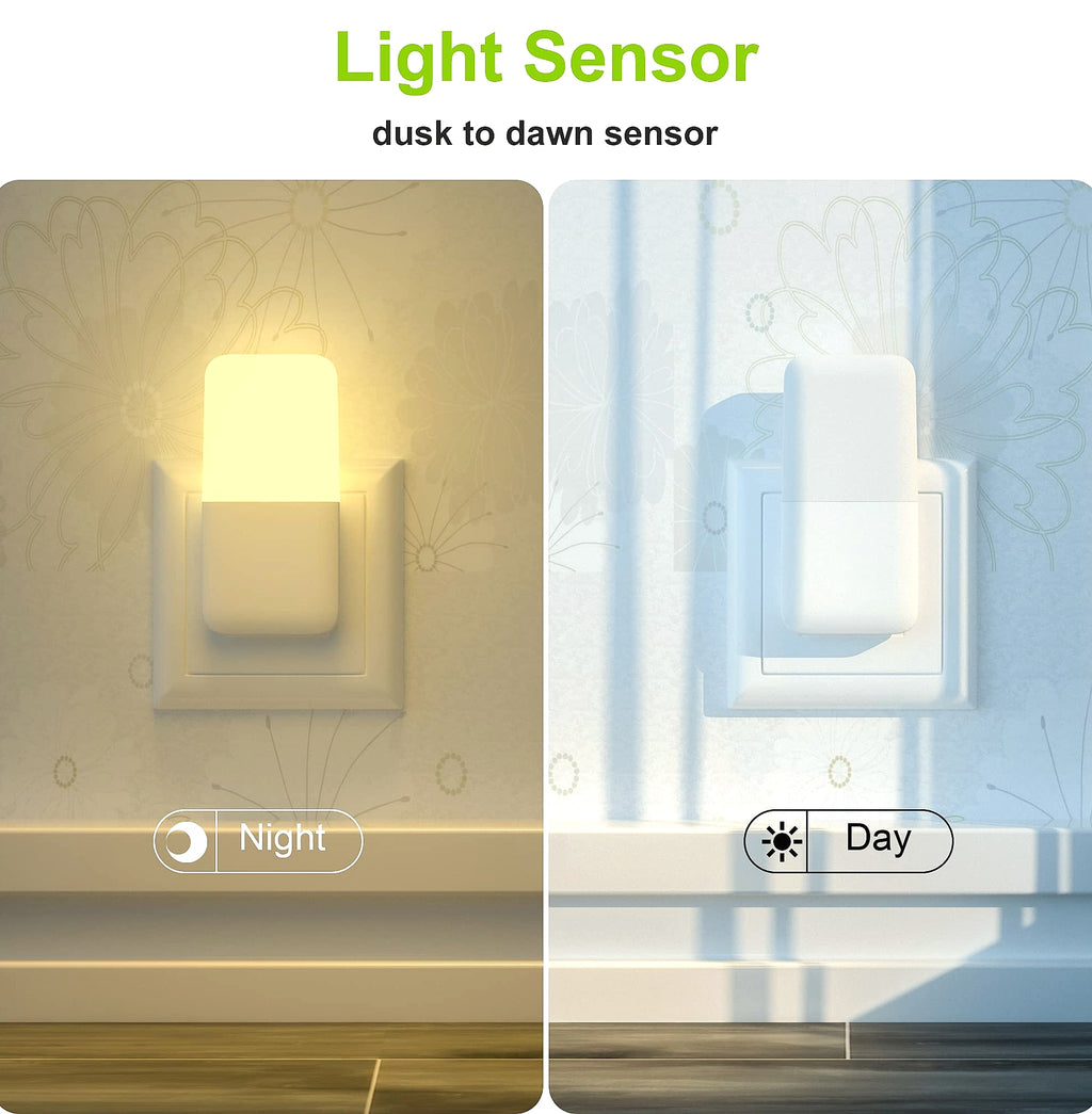 MAZ-TEK Plug-in Night Light with Dusk to Dawn Sensor, 6 Pack