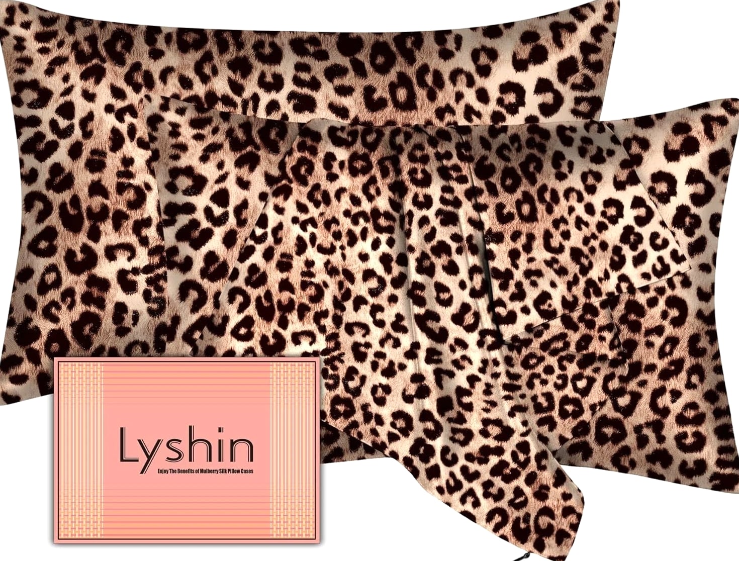 Mulberry Silk Pillow Cases 2 Pack - Leopard Brown