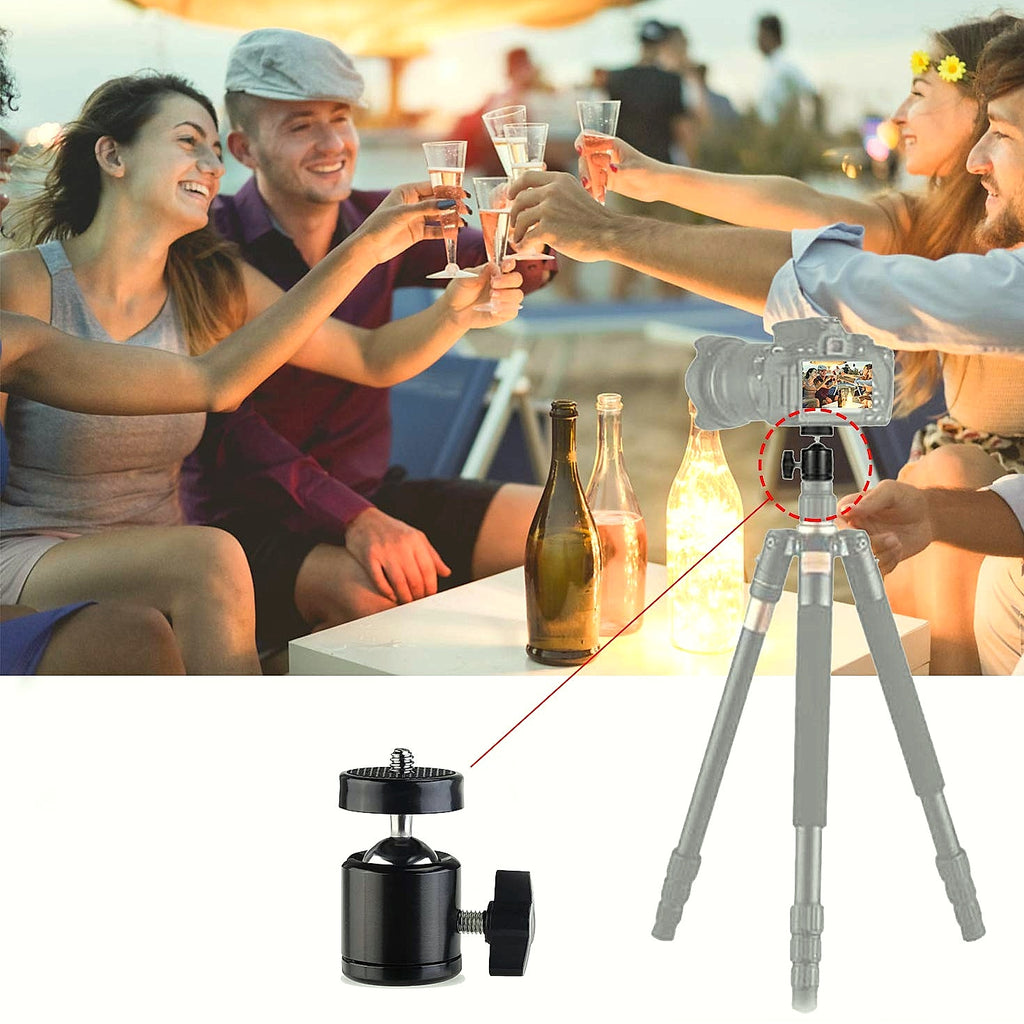 Eszkozta 1/4" Swivel Ball Head Tripod Mount, 2 Pack