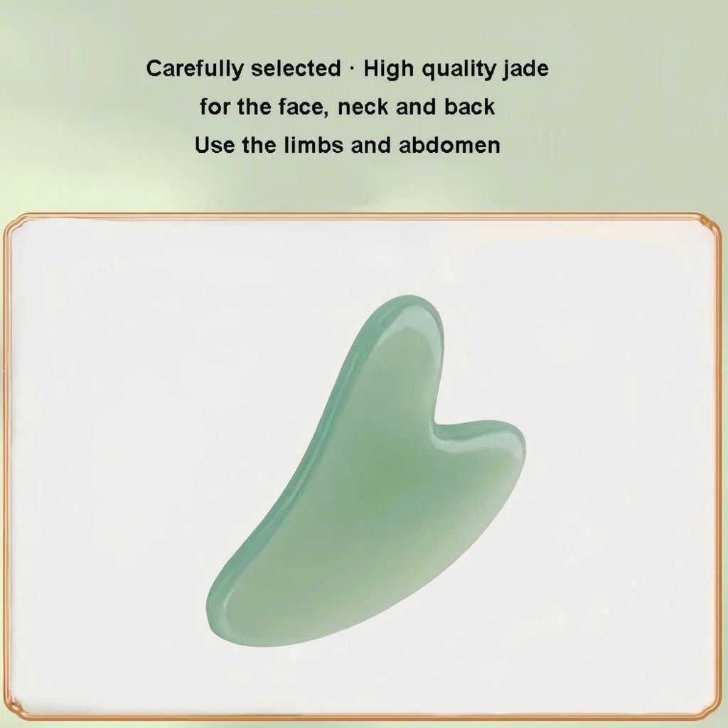 Gua Sha Board 2 Pc Massage Stone for Facial Body Skincare Roller Scraping Tool