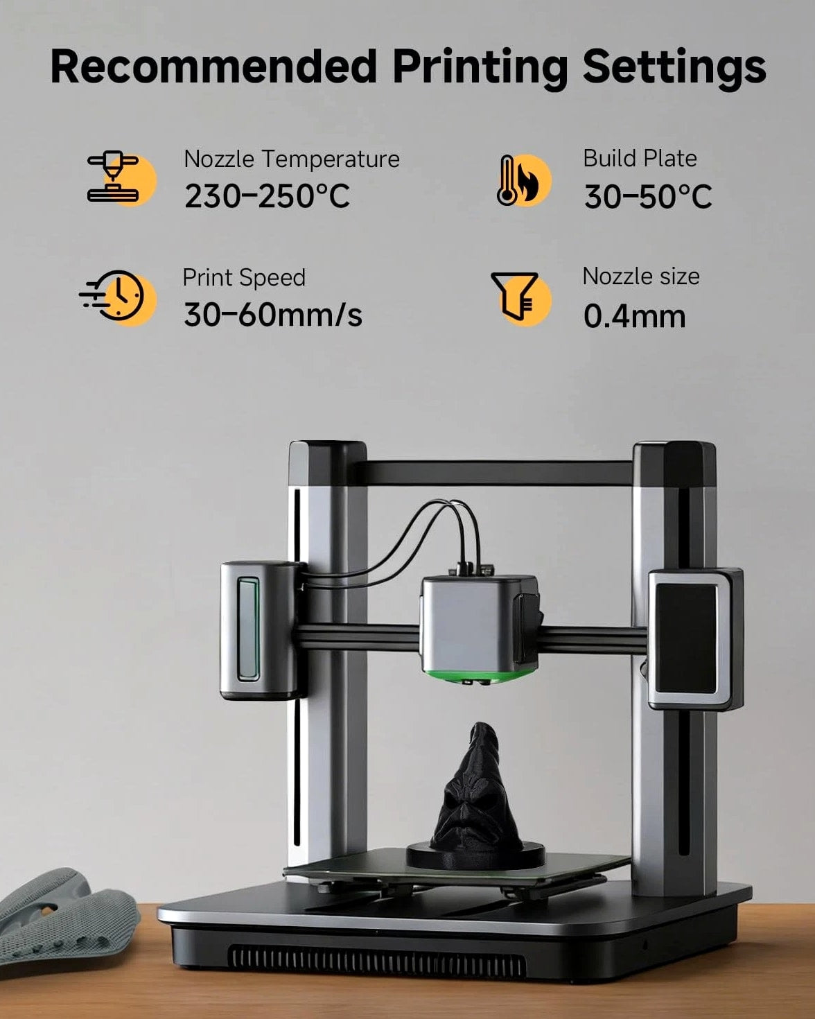 85A TPU 3D Printer Filament – Extra Soft & Flexible Rubber-Like, Durable & Wear-Resistant, 1.75mm ±0.03mm