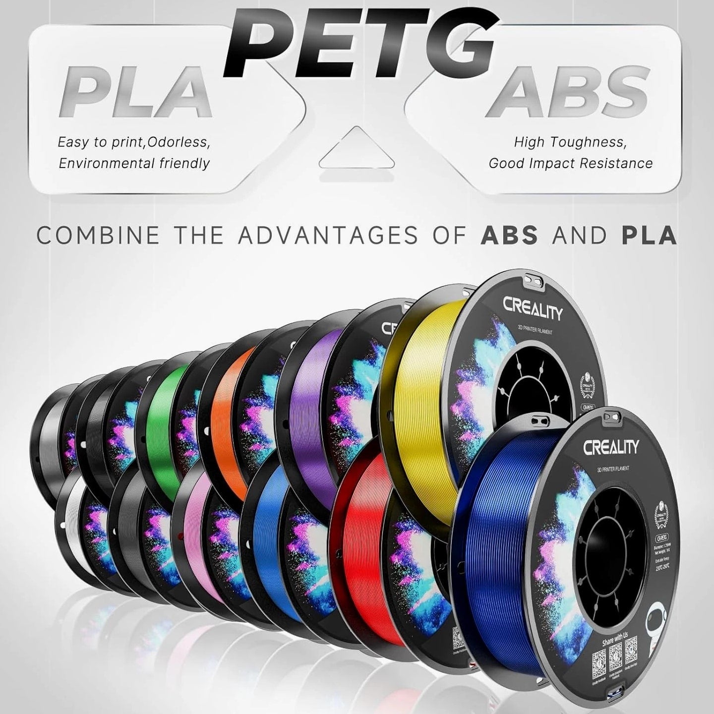 Creality 1.75mm PETG Filament 4KG High Precision, No Clogging, Eco-Friendly