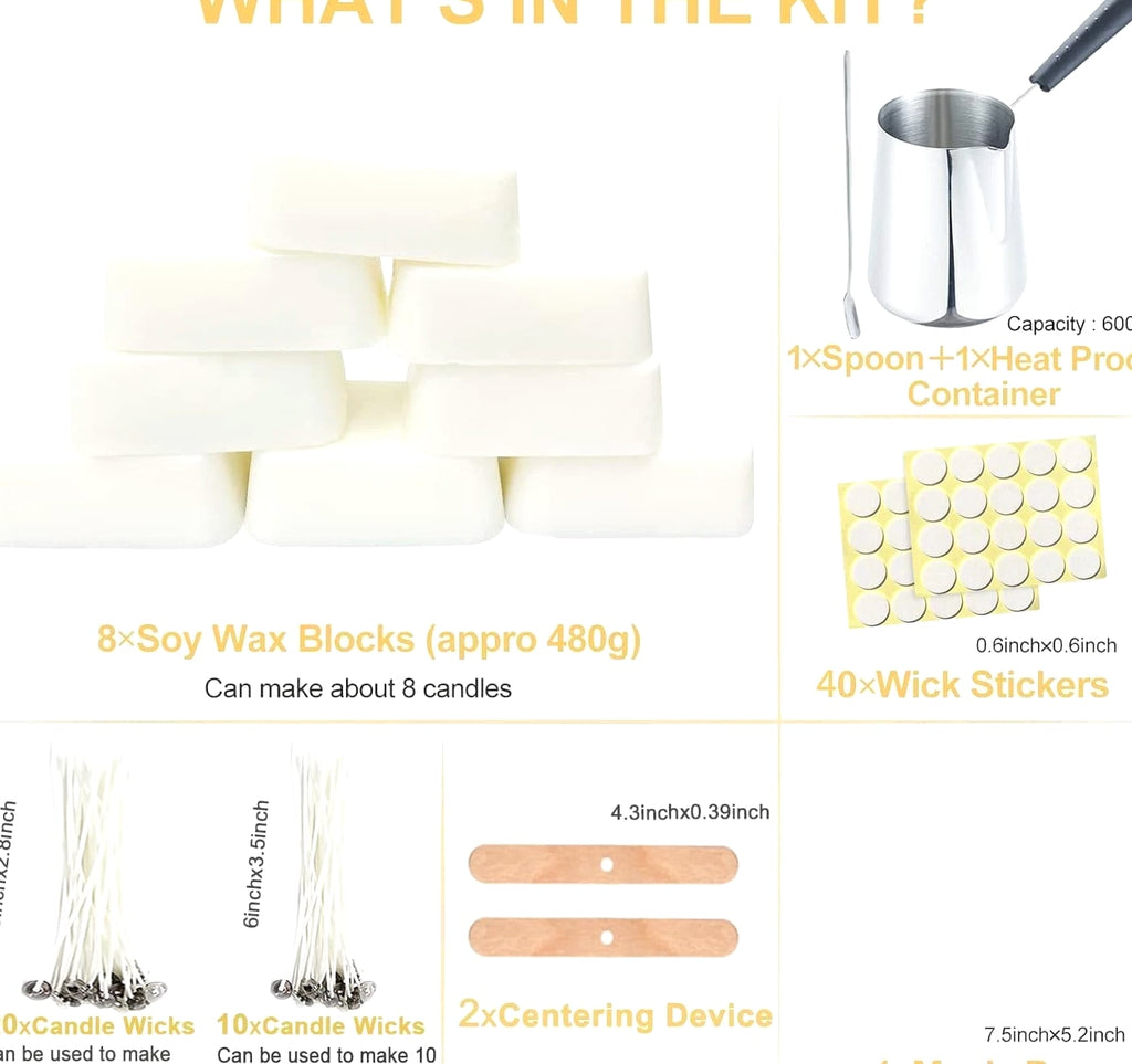Candle Making Kit for Adults and Beginners, Candle Making Supplies Include Soy Wax