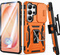 For Samsung Galaxy S26 Ultra Case with Slide Camera Protector & Belt Clip Cover