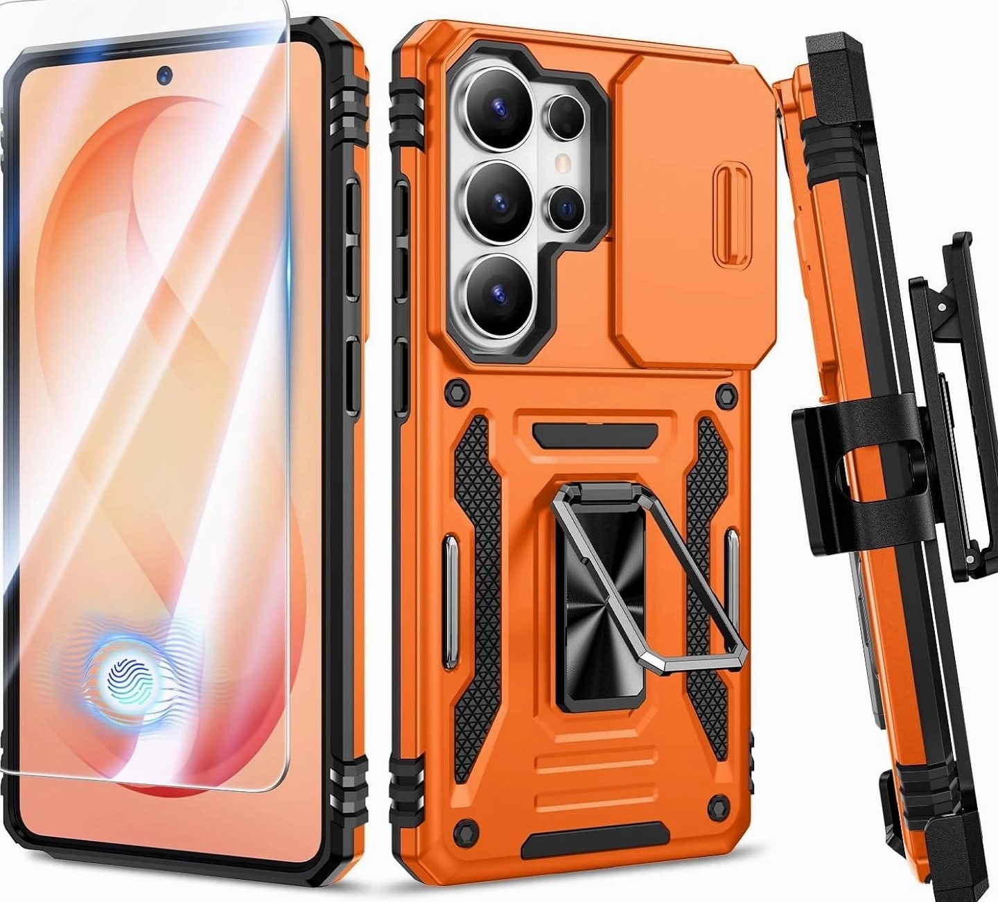 For Samsung Galaxy S26 Ultra Case with Slide Camera Protector & Belt Clip Cover