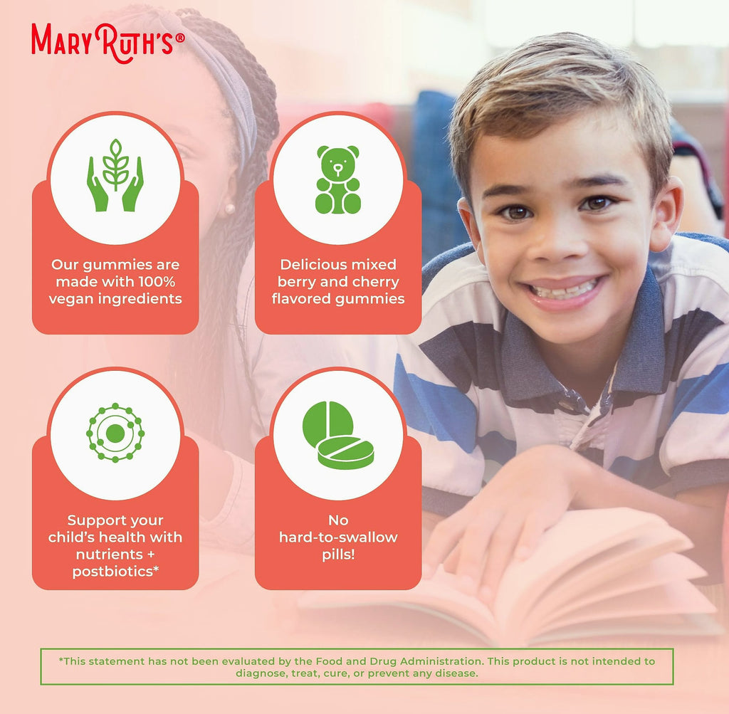 MARYRUTH'S Kids Multivitamin Gummies with Probiotics