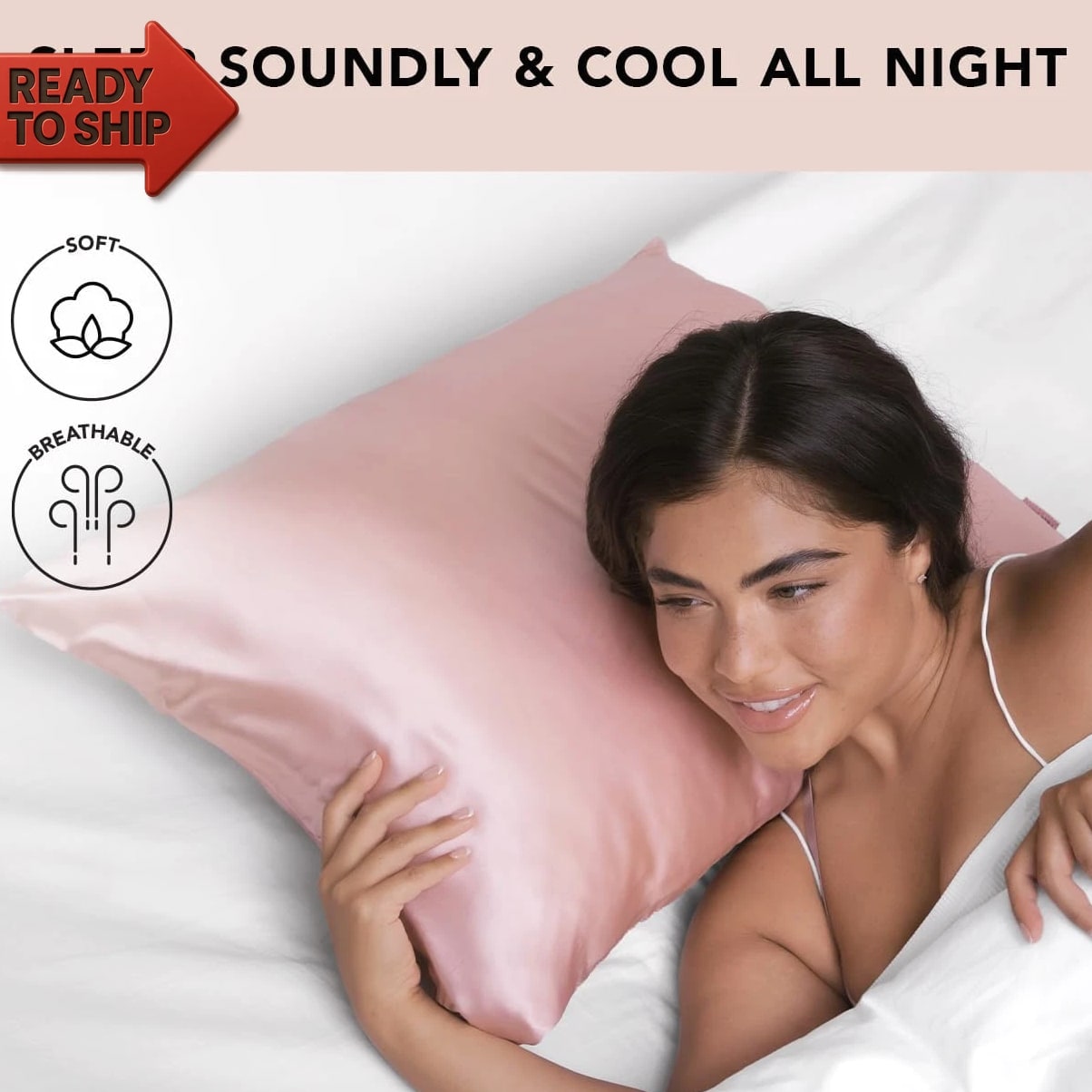 Satin Pillowcase, Softer than Silk Pillow Cases King, Cooling Pillow Covers, Sa
