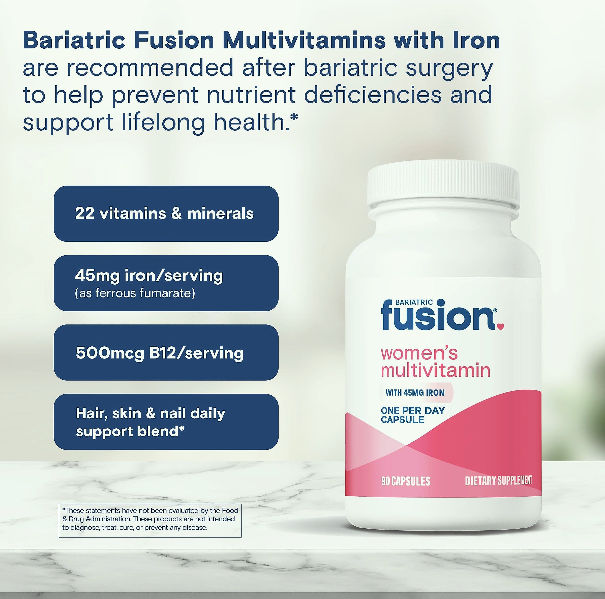 Bariatric Fusion One Per Day Women's Multivitamin with Iron