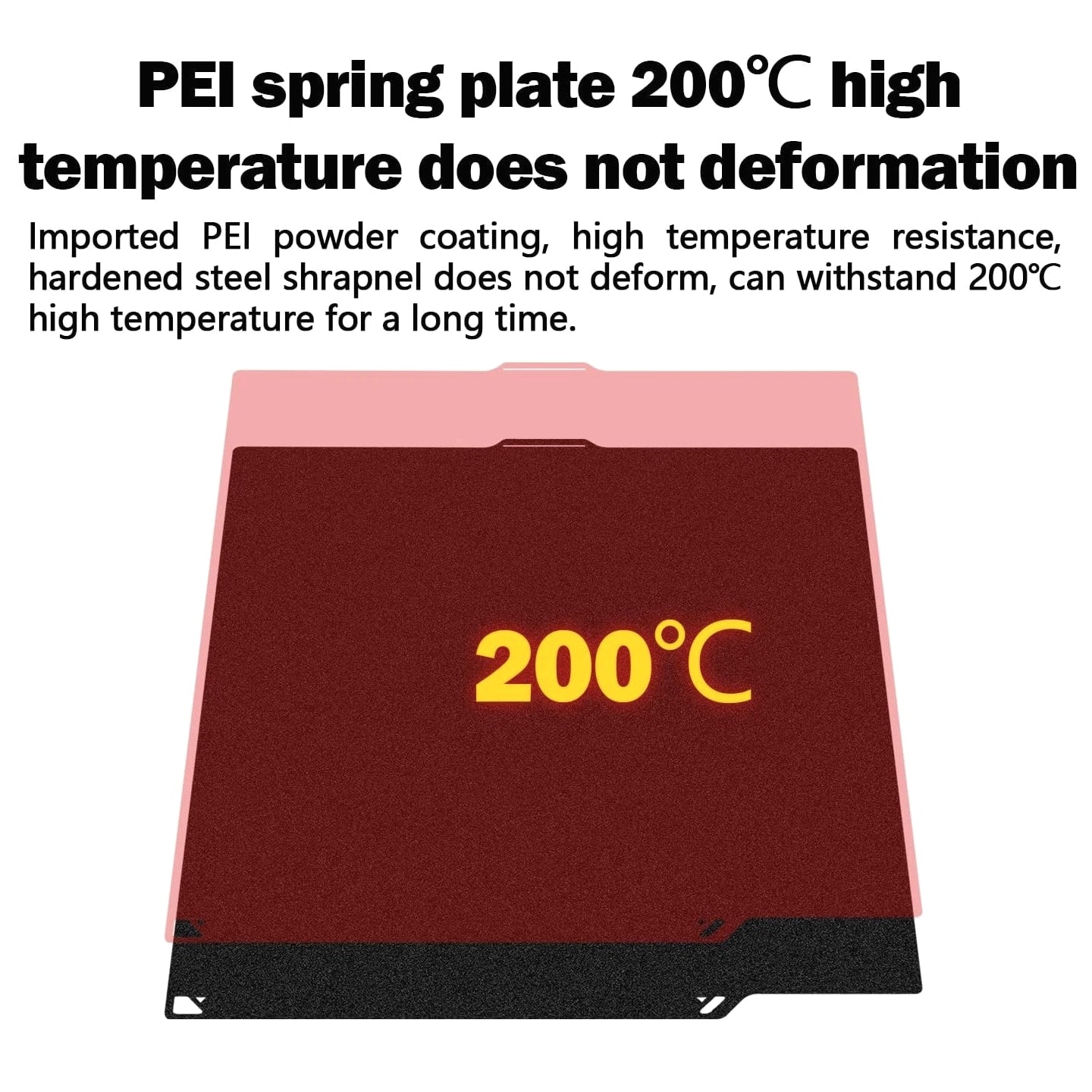 Build Plate PEI for 3D Printer Textured Double Sided Heated Steel Sheet