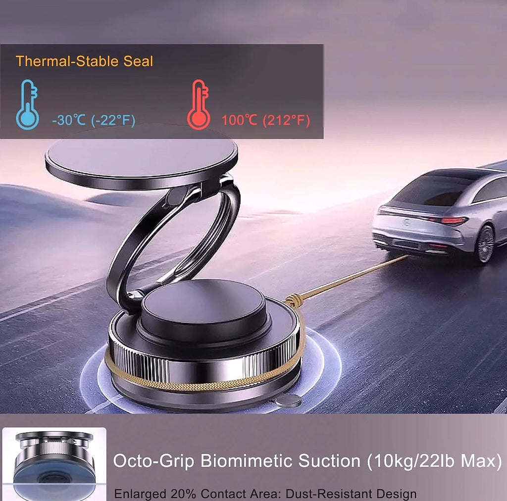 360° Rotatable Vacuum Magnetic Car Phone Mount