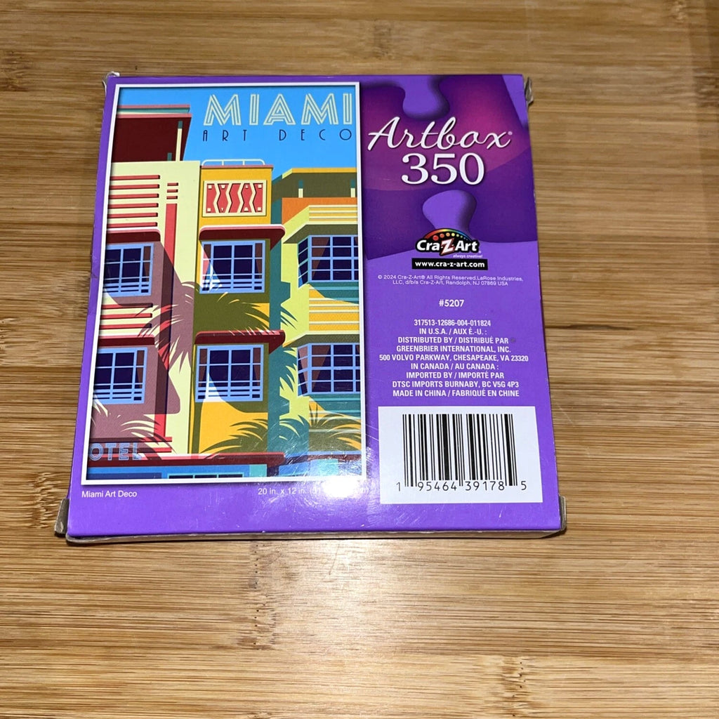 Miami Art Deco Puzzle 350 Pieces Colorful Buildings NEW SEALED Artbox