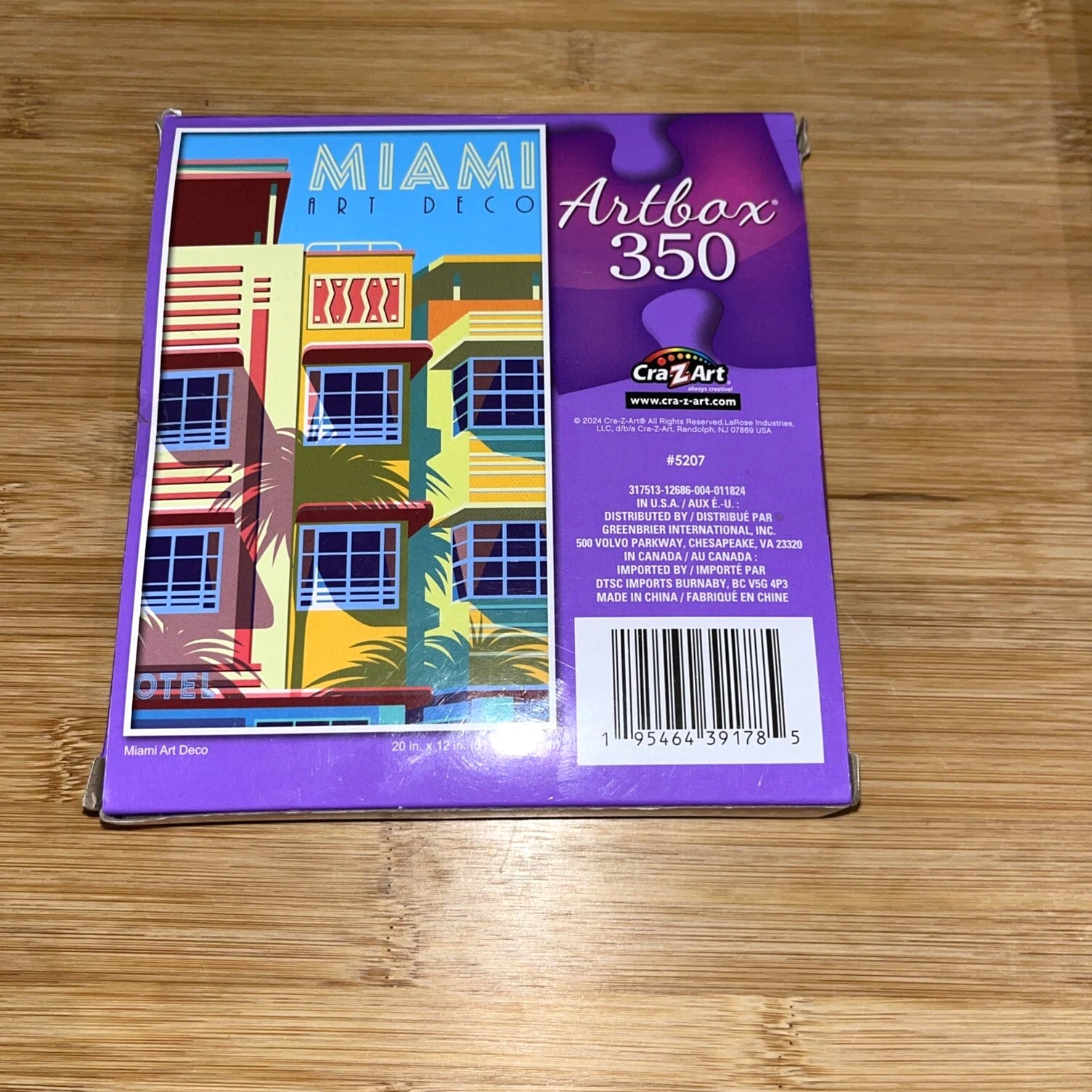 Miami Art Deco Puzzle 350 Pieces Colorful Buildings NEW SEALED Artbox