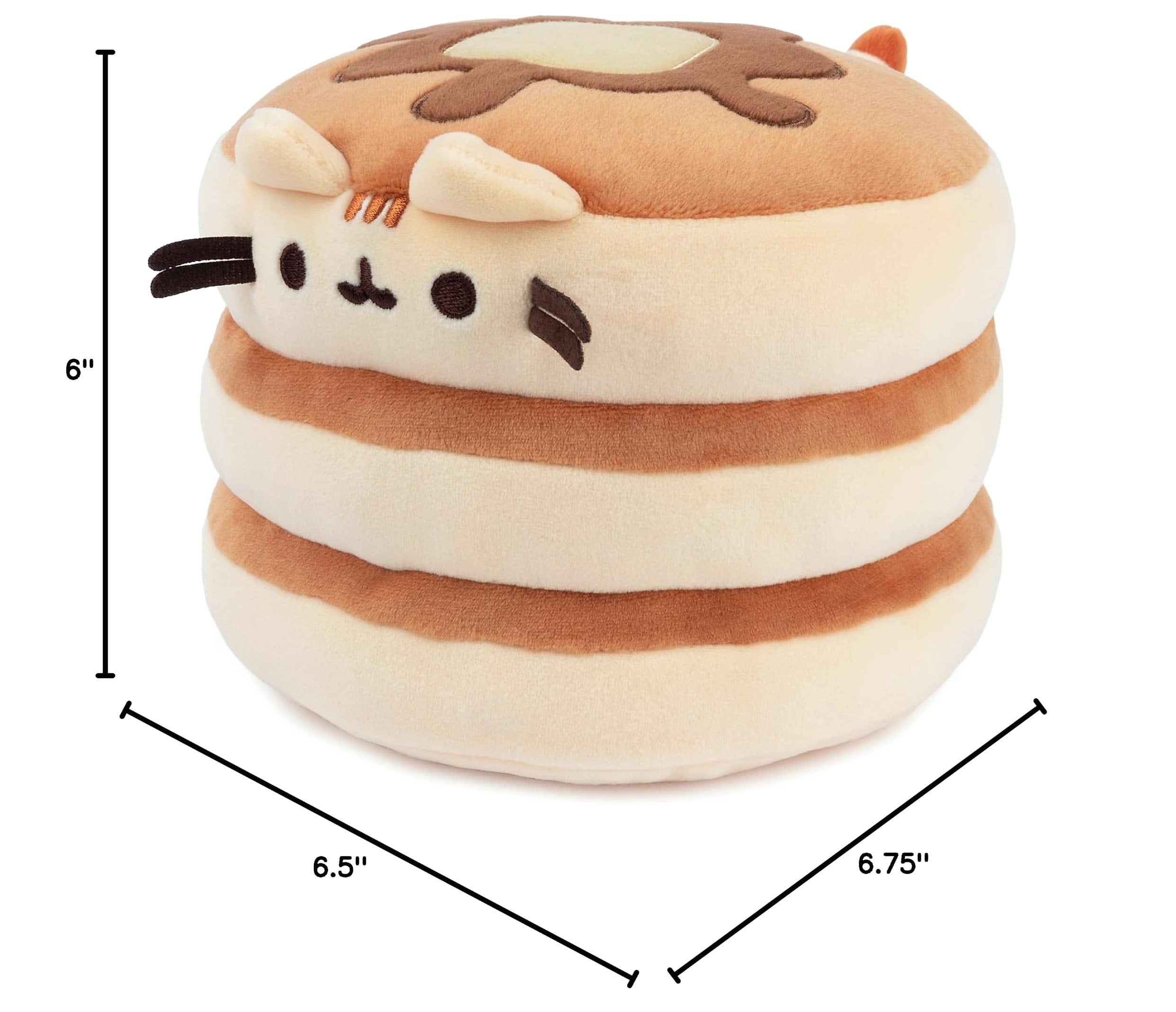 GUND Pusheen Pancake Squisheen Plush Toy, 6 inch
