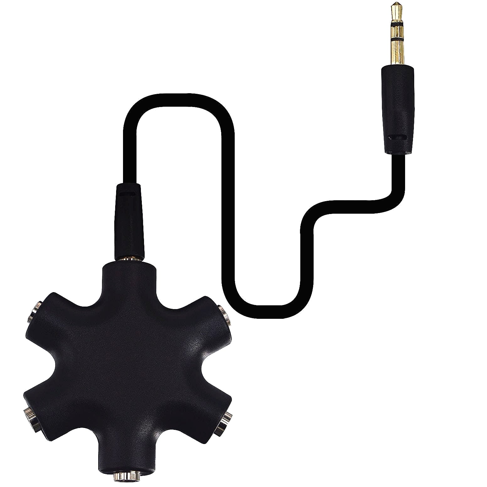 Onelinkmore 5-Jack 3.5mm Headphone Splitter Audio Adapter