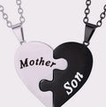 AEHOME Mother and Son Matching Heart Pendant Necklace Set