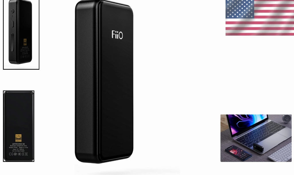 Dual DAC Bluetooth Amp High-Resolution Support - Black