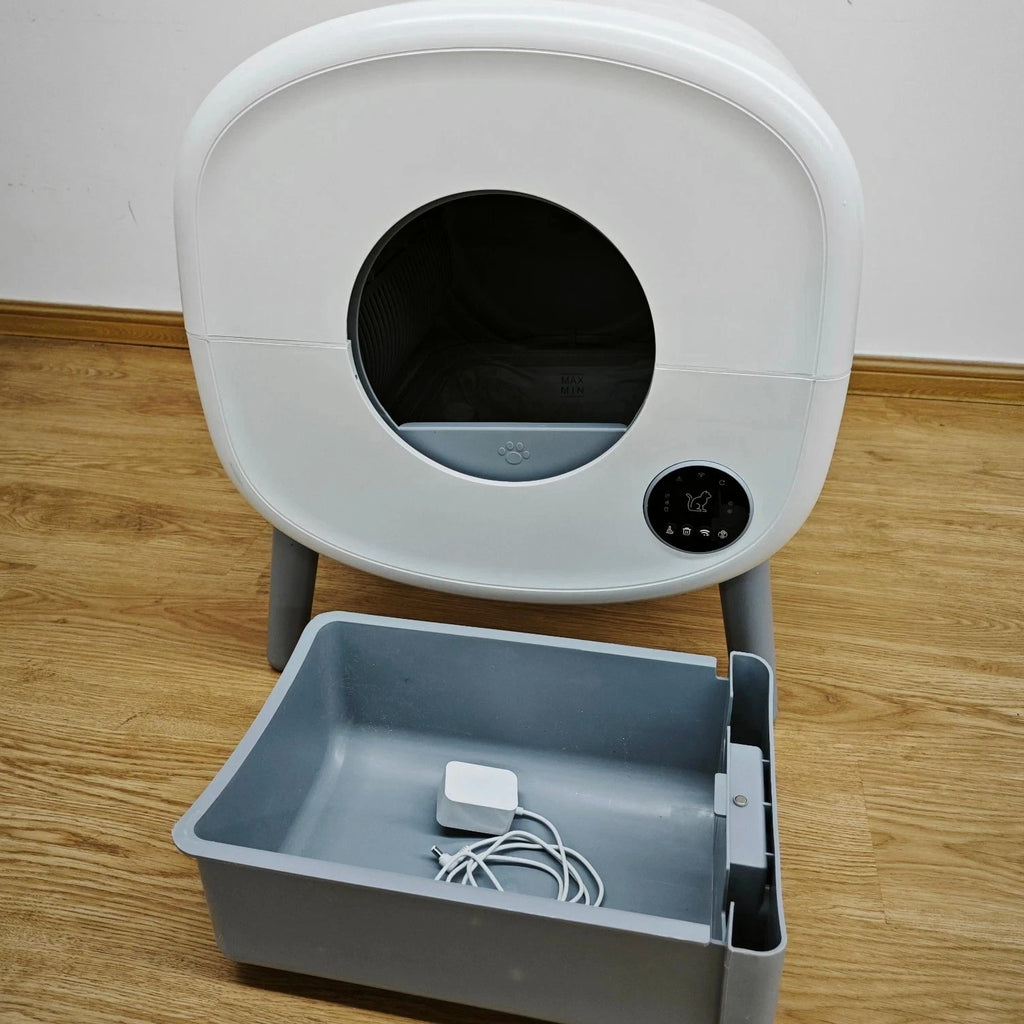 Used 95LAuto Self-Cleaning Cat Litter Box, APP Control, Multi-Cat, Safety Sensor